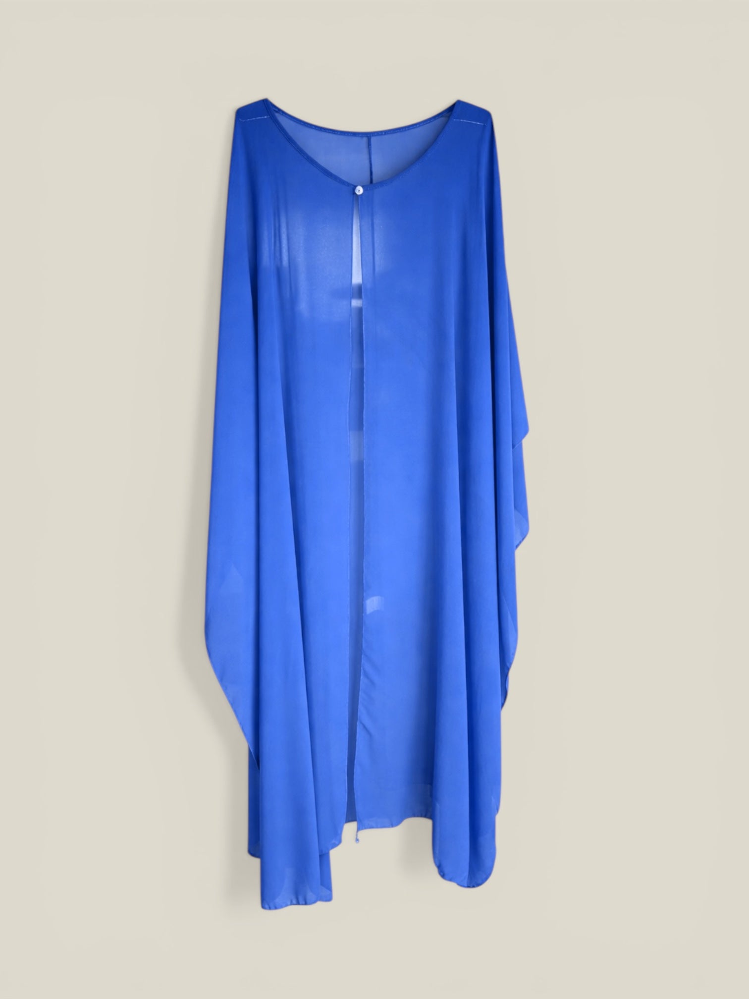 Capa de crepe larga azul klein