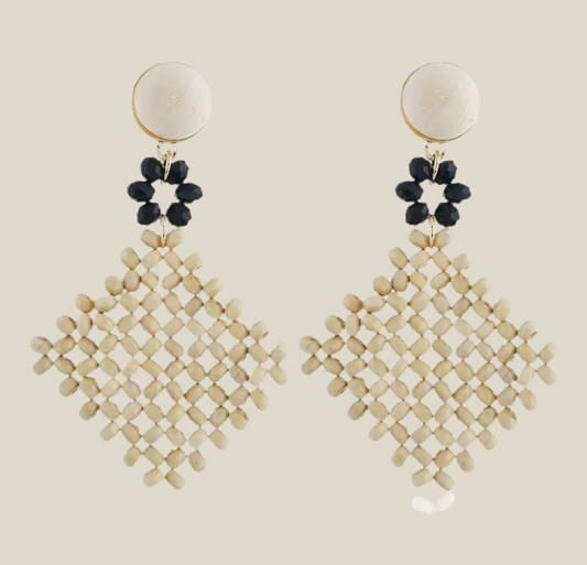 Pendientes Colmena rombo