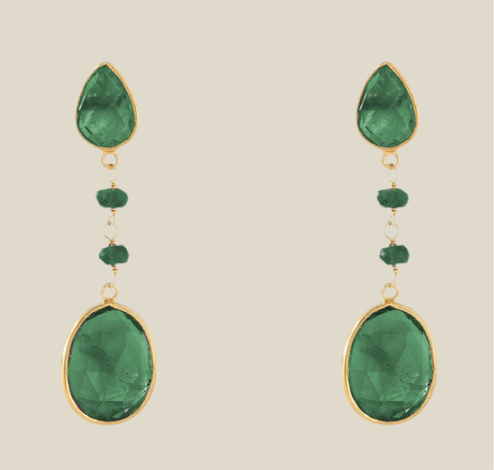 Pendientes Peñubia verde