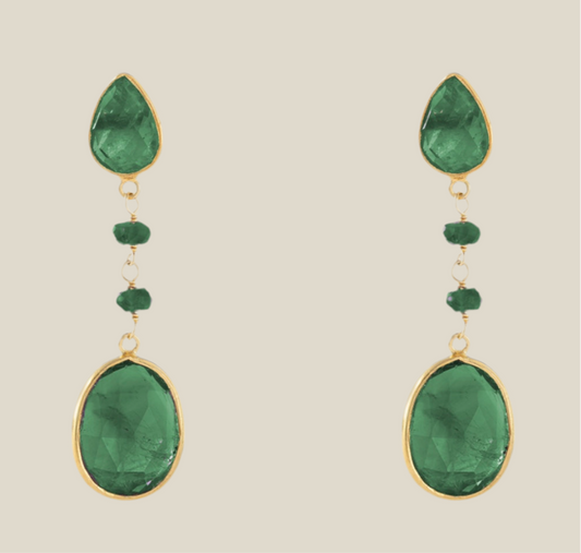 Pendientes Peñubia verde
