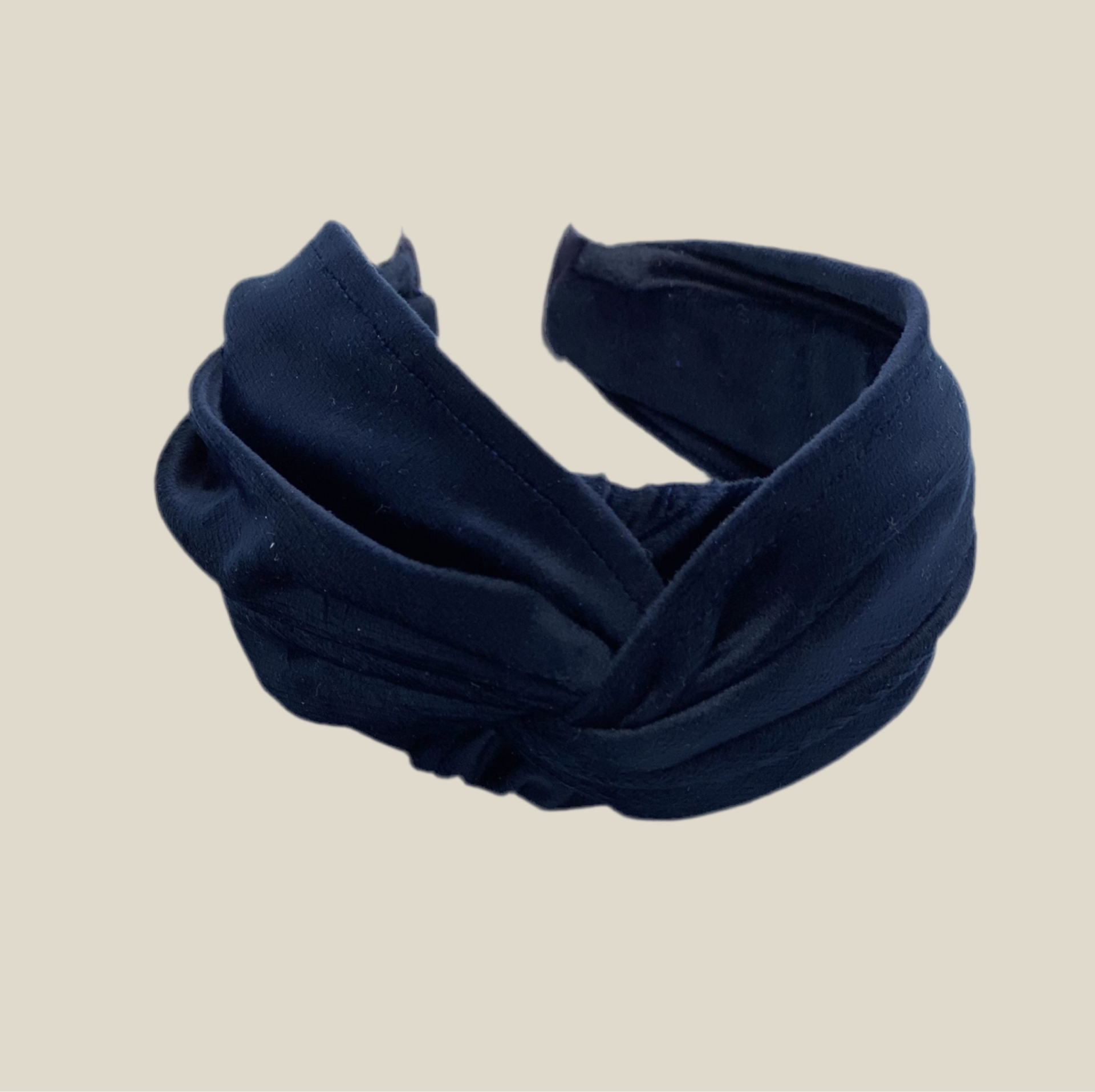 Navy Baroness Velvet Headband