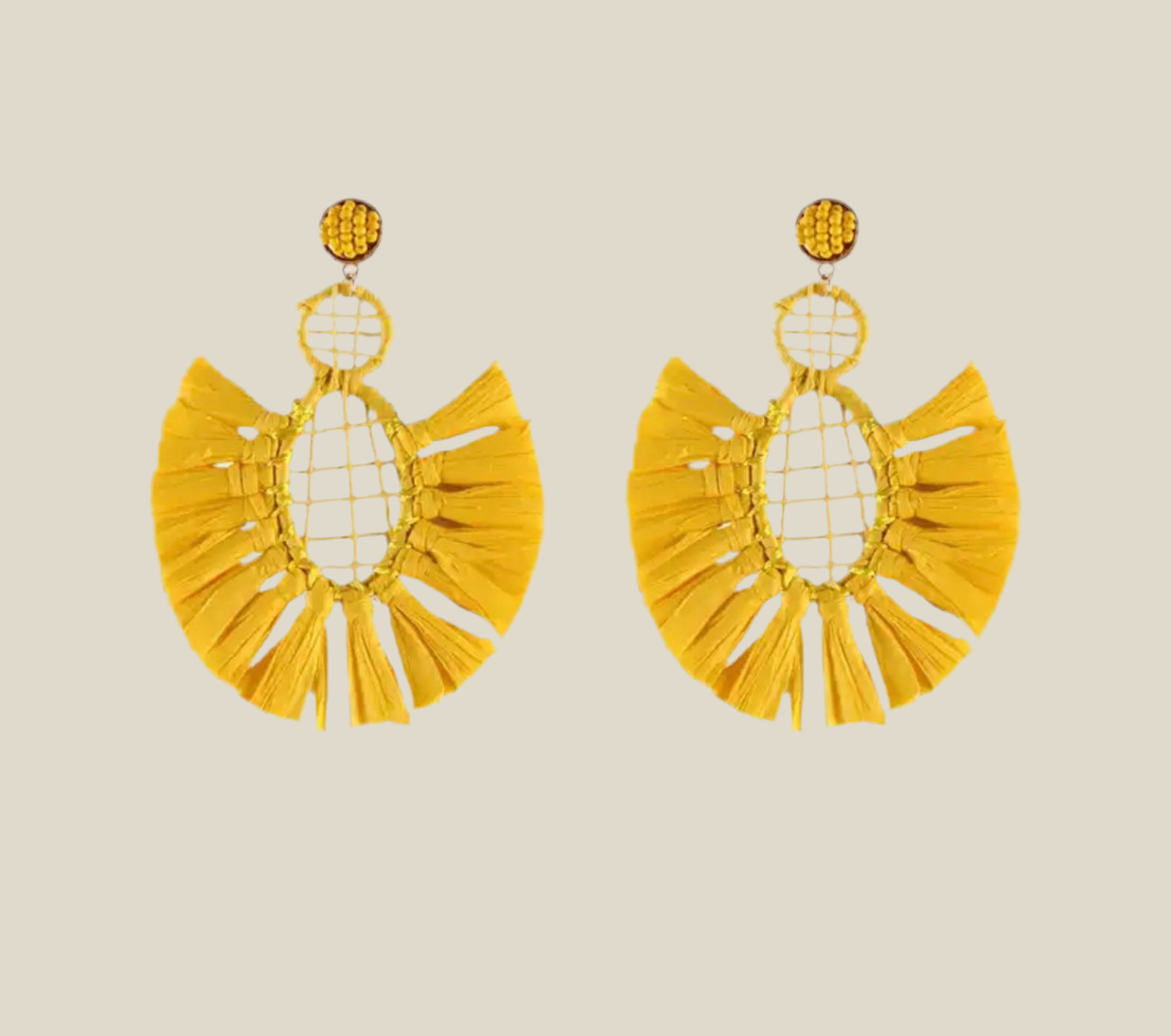 Panama yellow earrings