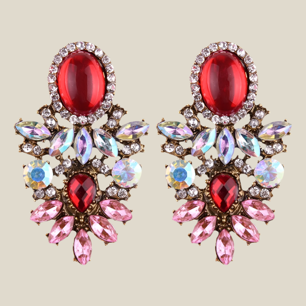 Pendientes Elviria rojo