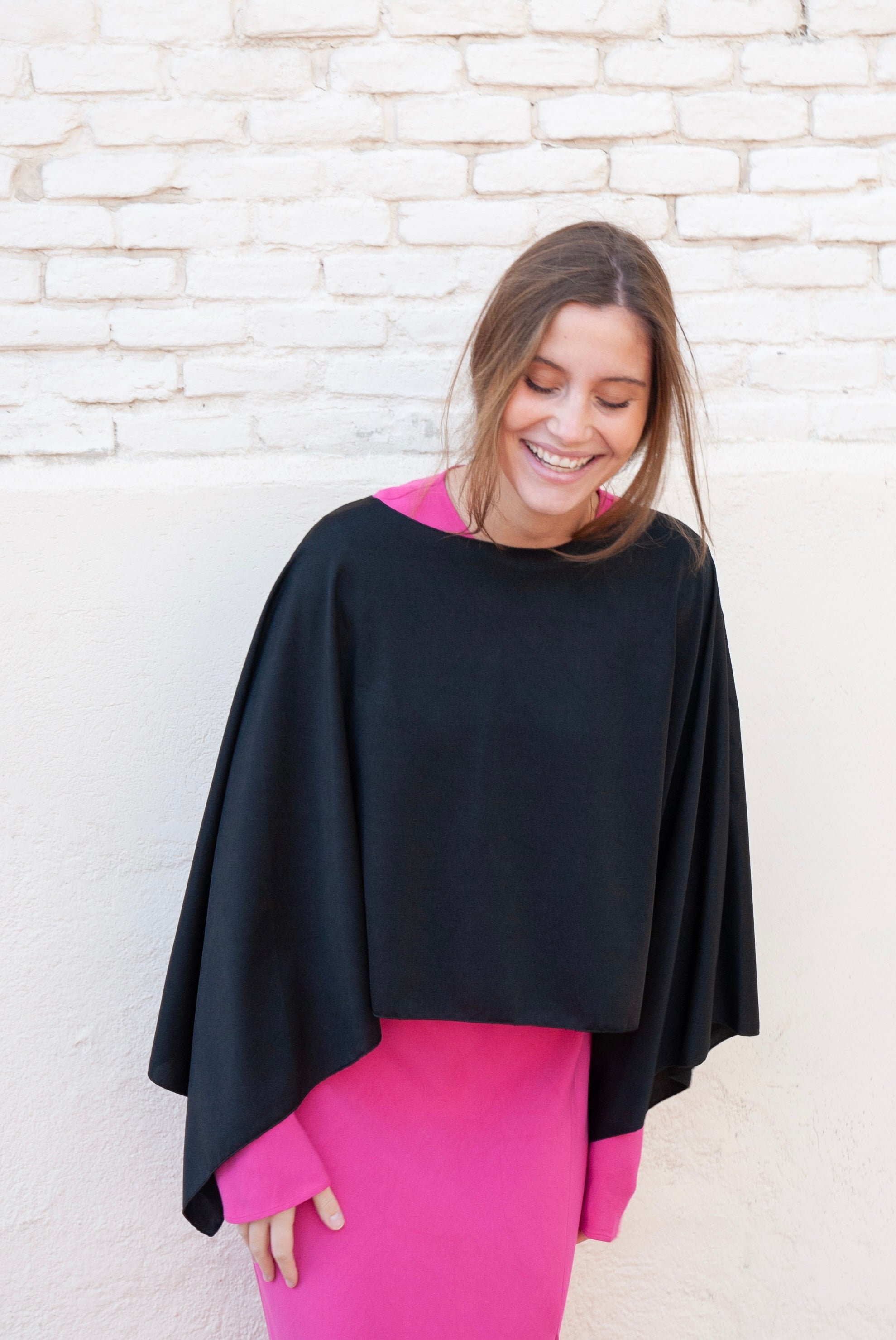 Capa punto de seda Negra