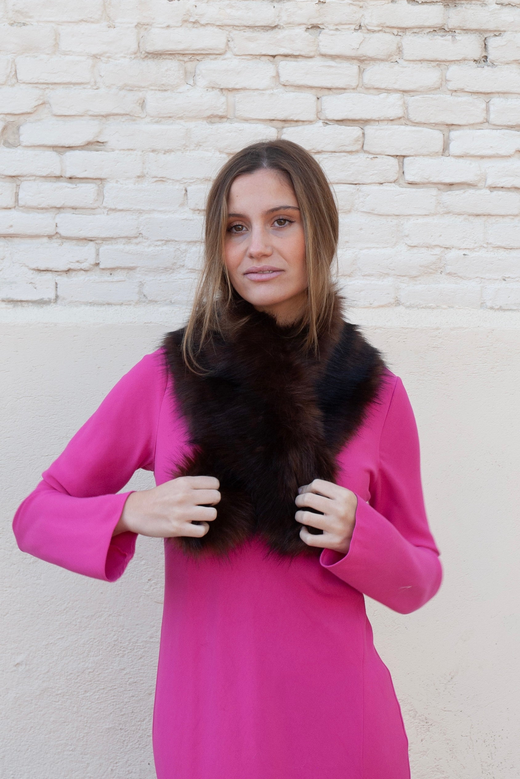 Cuello de pelo Chocolate