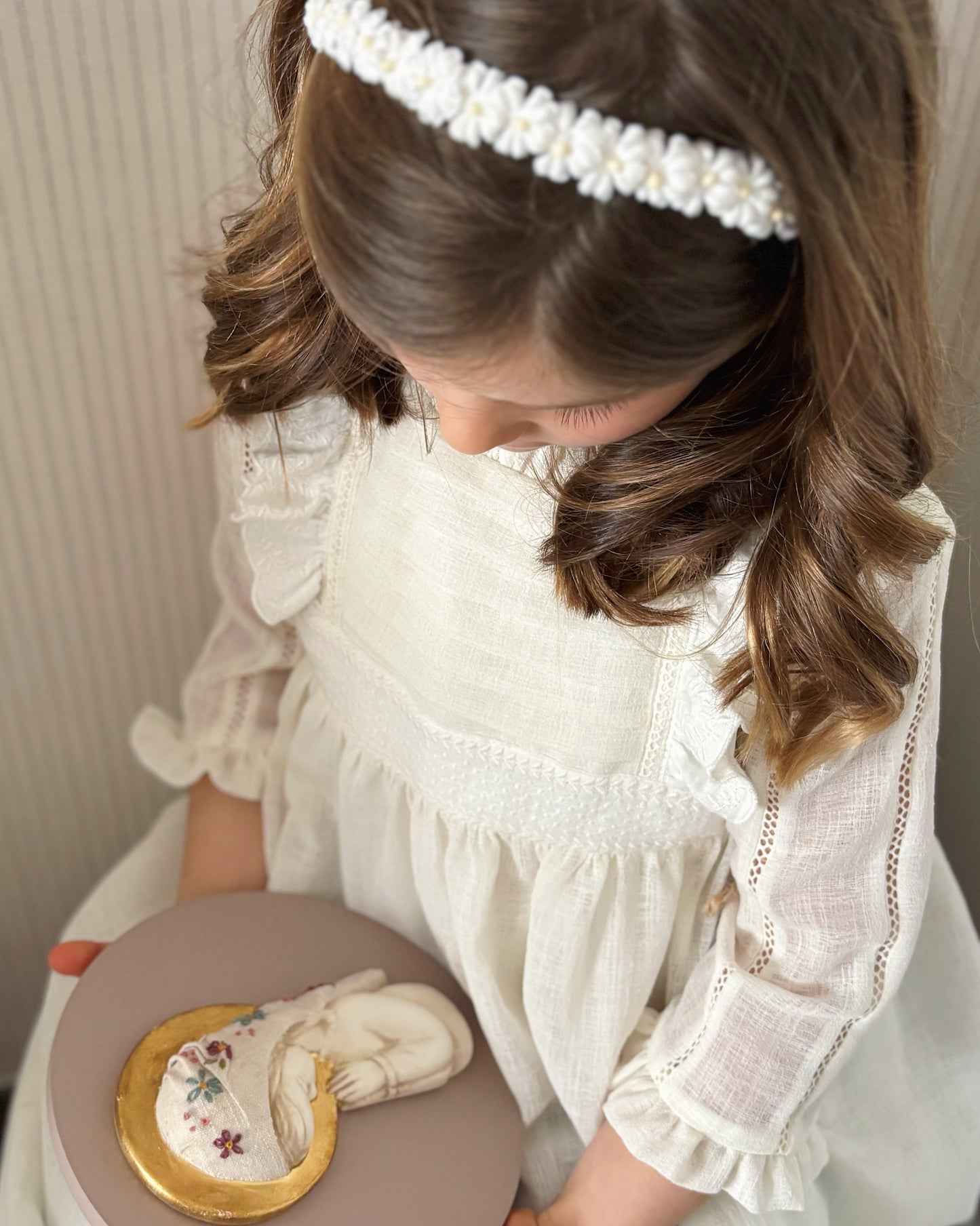 Diadema Zinia blanca mini