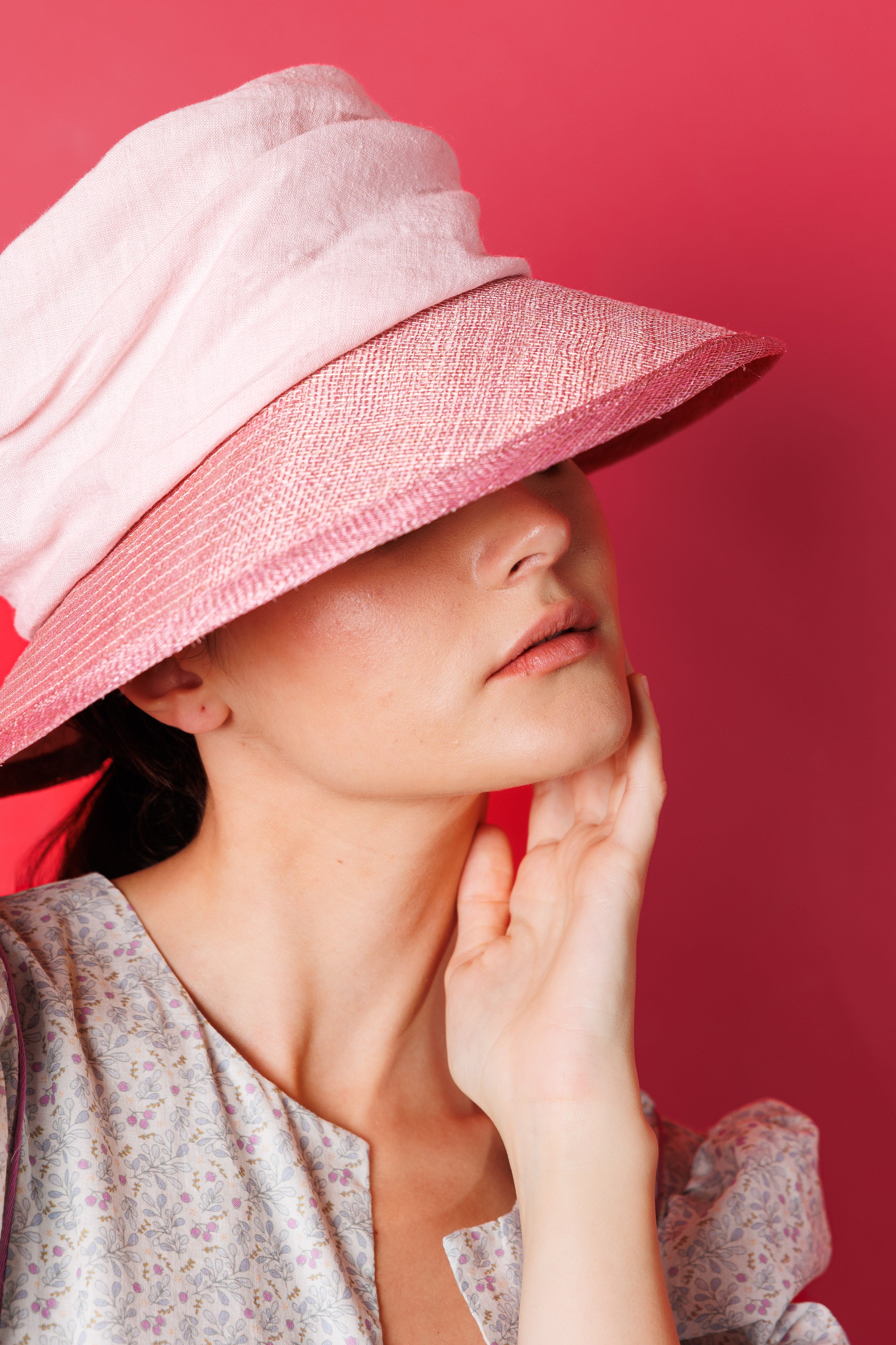 Chapéu Geraldine, rosa claro