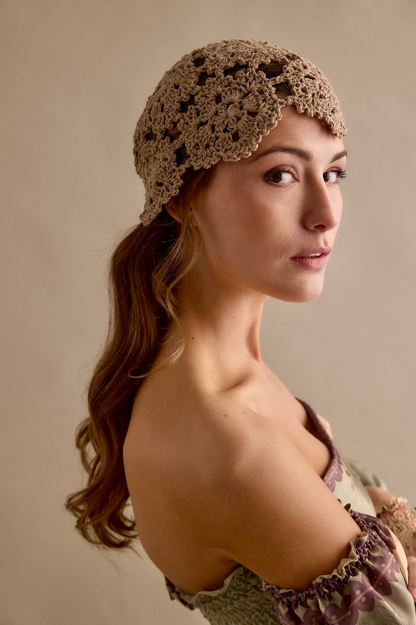 Casquete Tejido beige