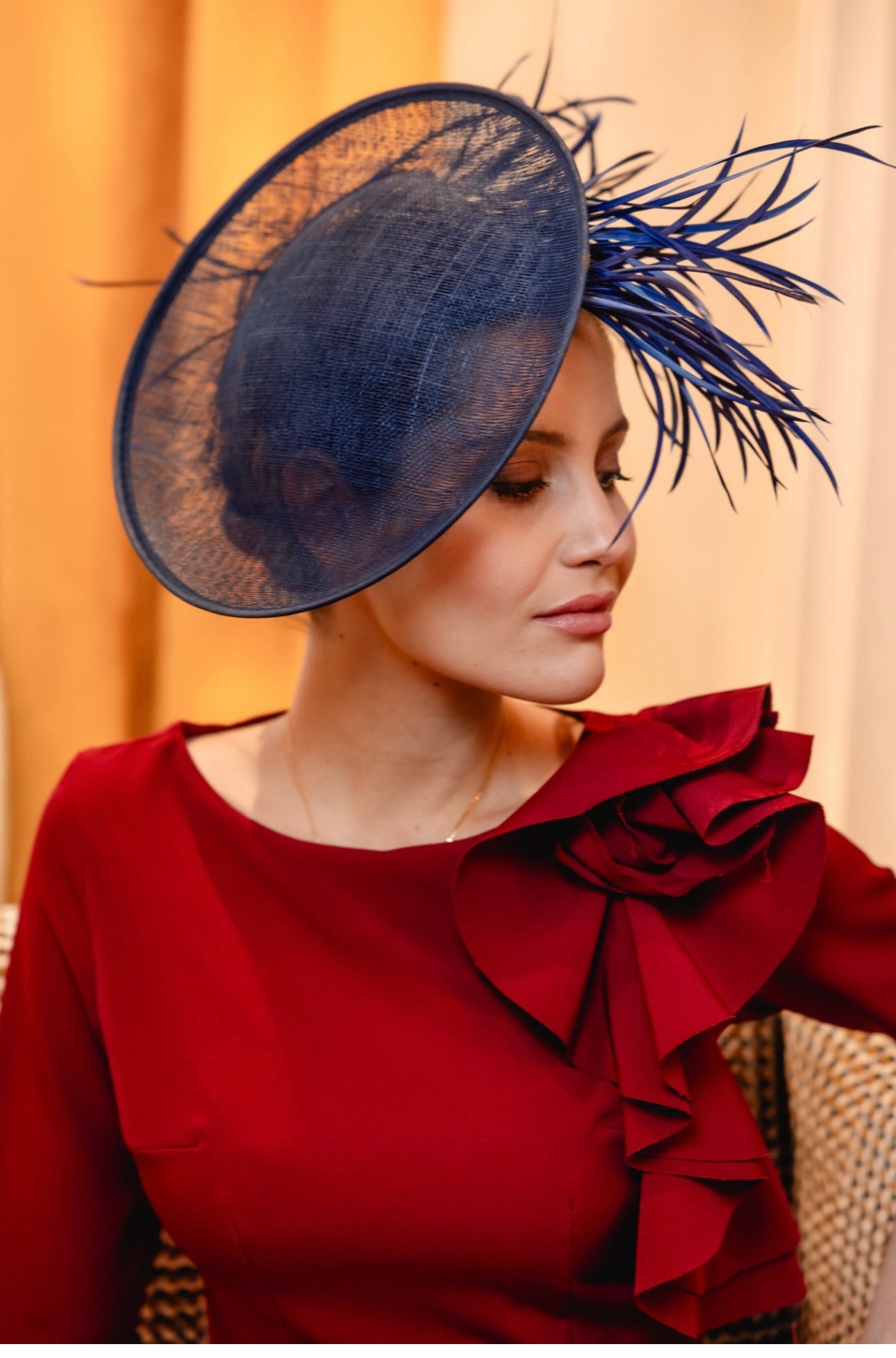 Tocado Pato azul marino