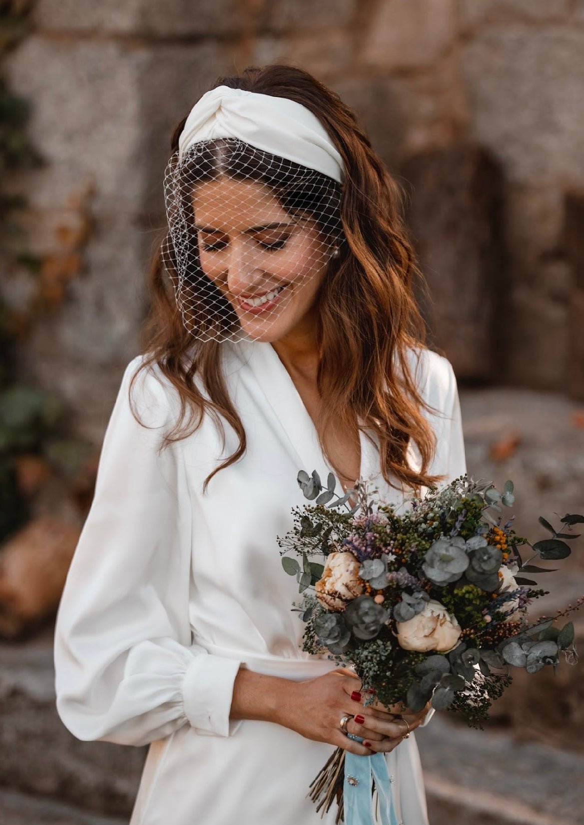 White Baroness Crepe Headband