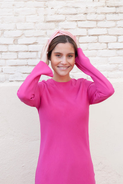 Diadema Baronesa rosa chicle