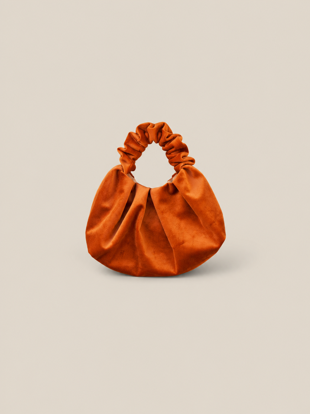 Bolso Plié caldero de terciopelo