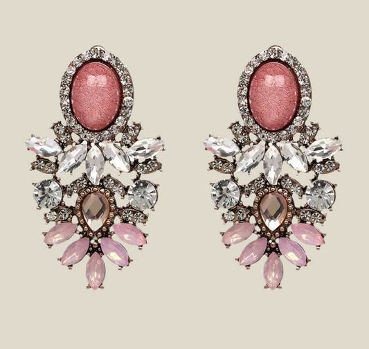 Pendientes Elviria rosa