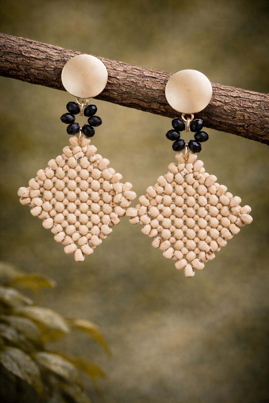 Pendientes Colmena rombo