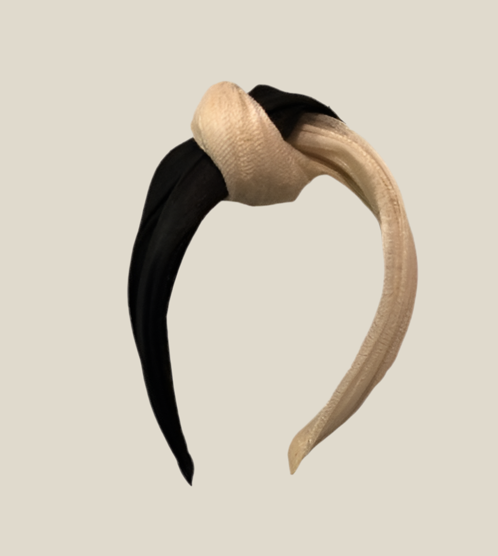 Diadema Condesa beige y negra