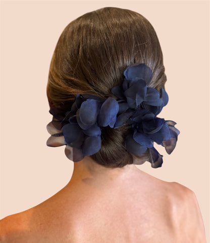 Tocado Pétalos marino