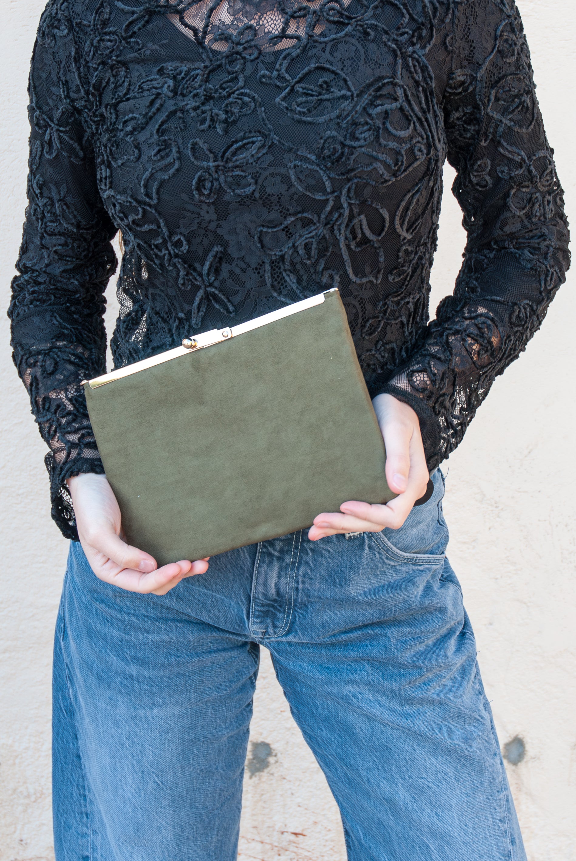 Bolso Blatt verde seco