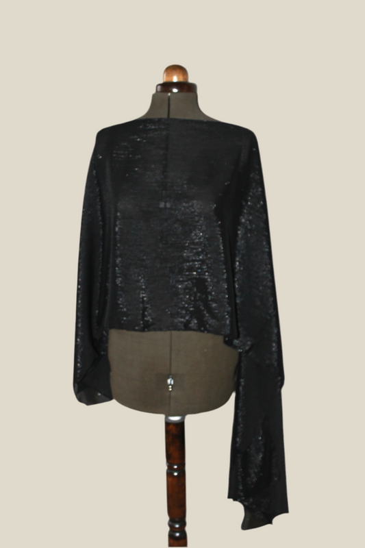 Capa negra con brillo