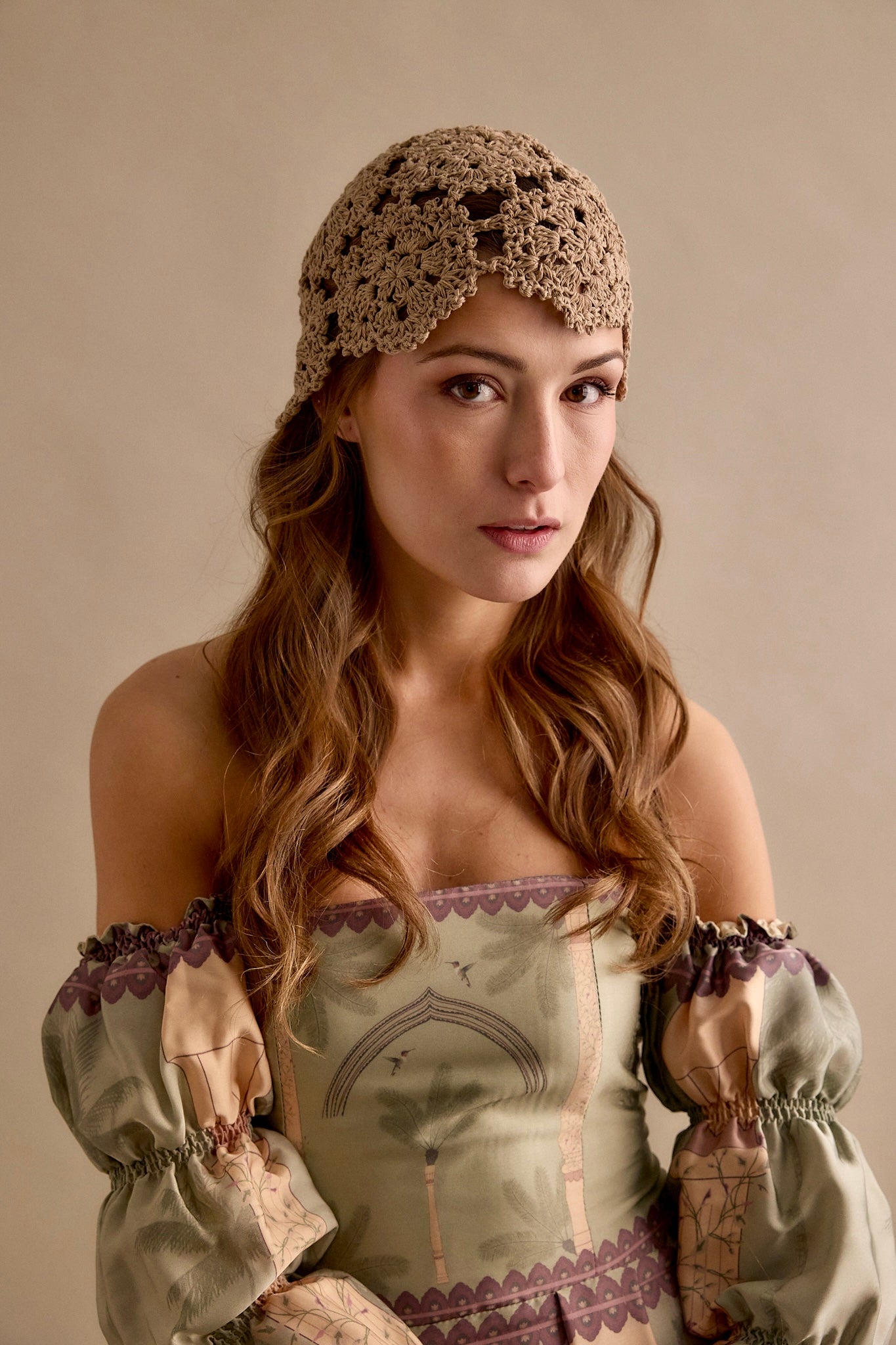 Casquete Tejido mostaza