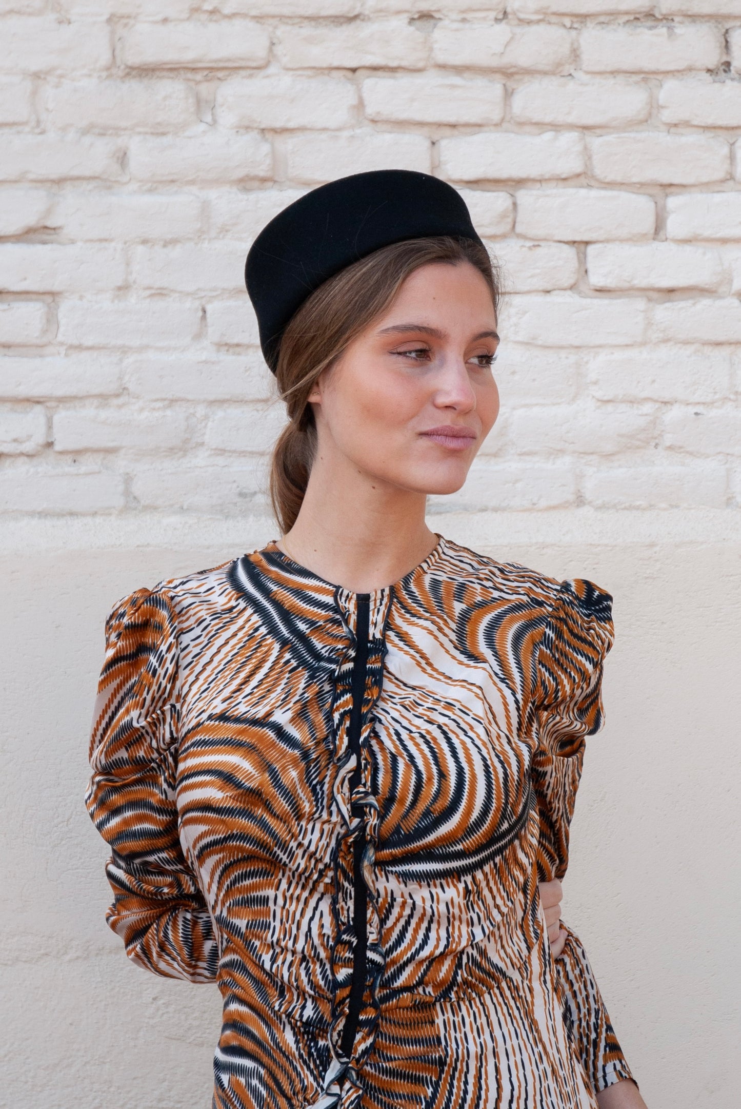 Tocado Casquete Jackie negro