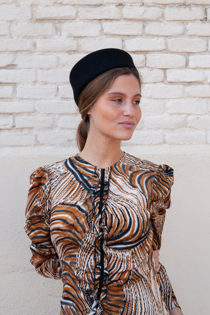 Tocado Casquete Jackie negro