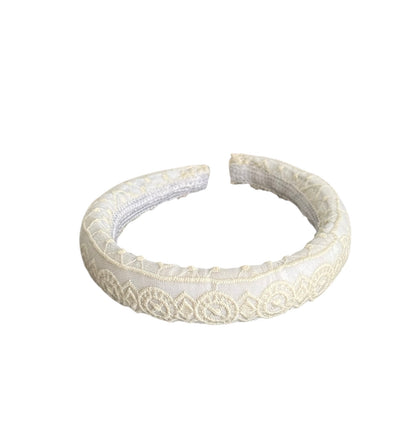 Diadema Bordados blanca