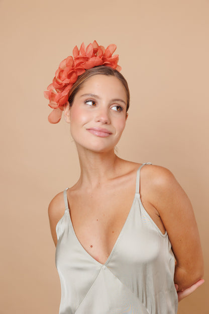 Orange Halfpetals Headband