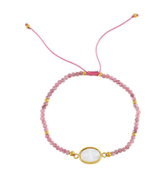 Pulsera Virgen rosa viejo