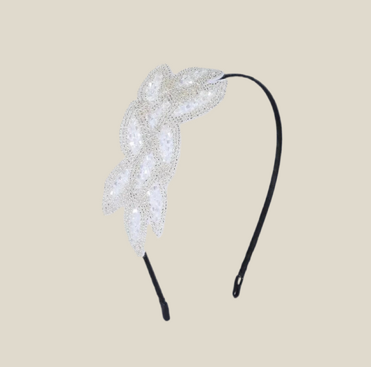 Diadema Charlestone blanca