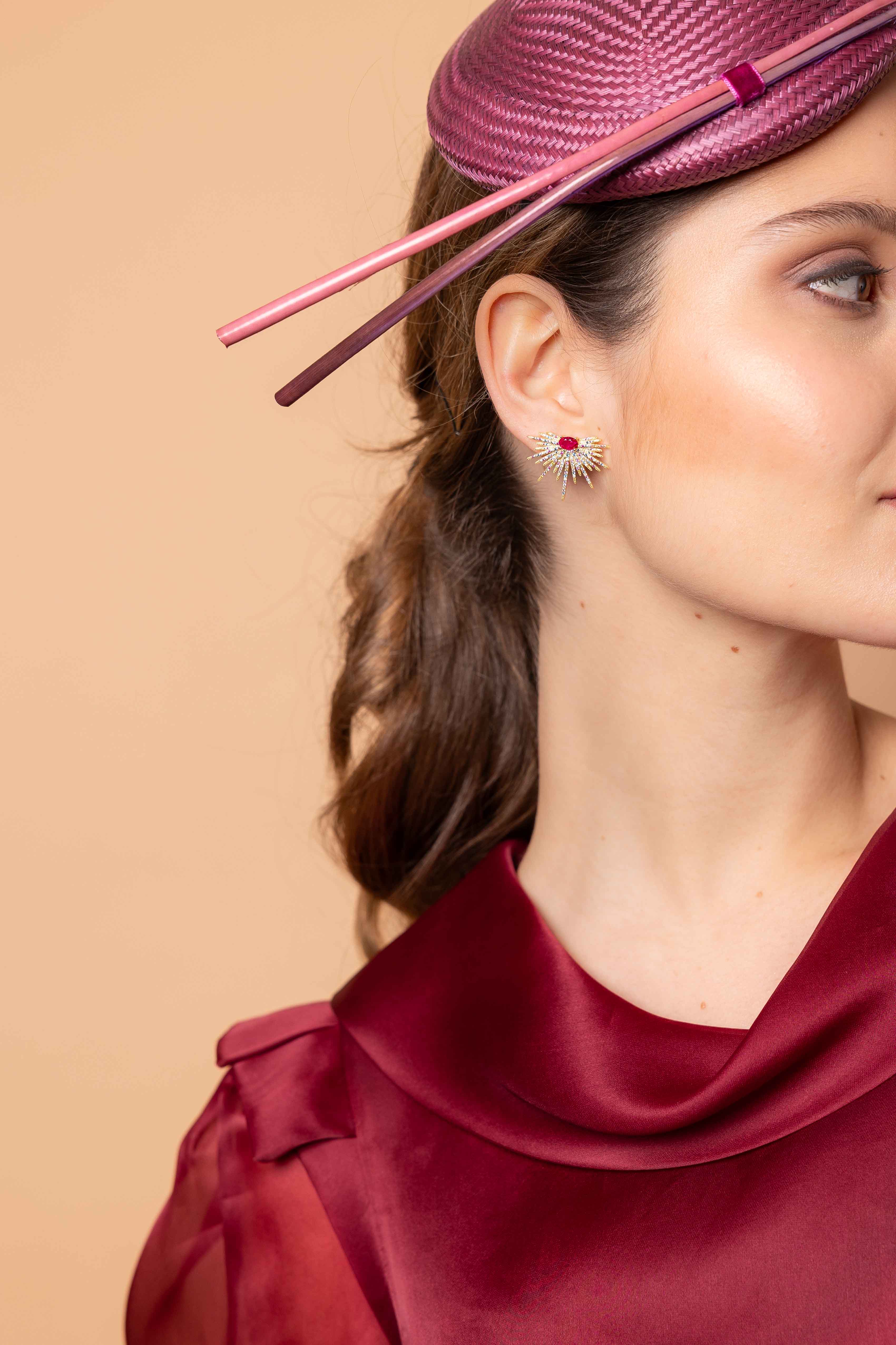 Tocado Charlize buganvilla