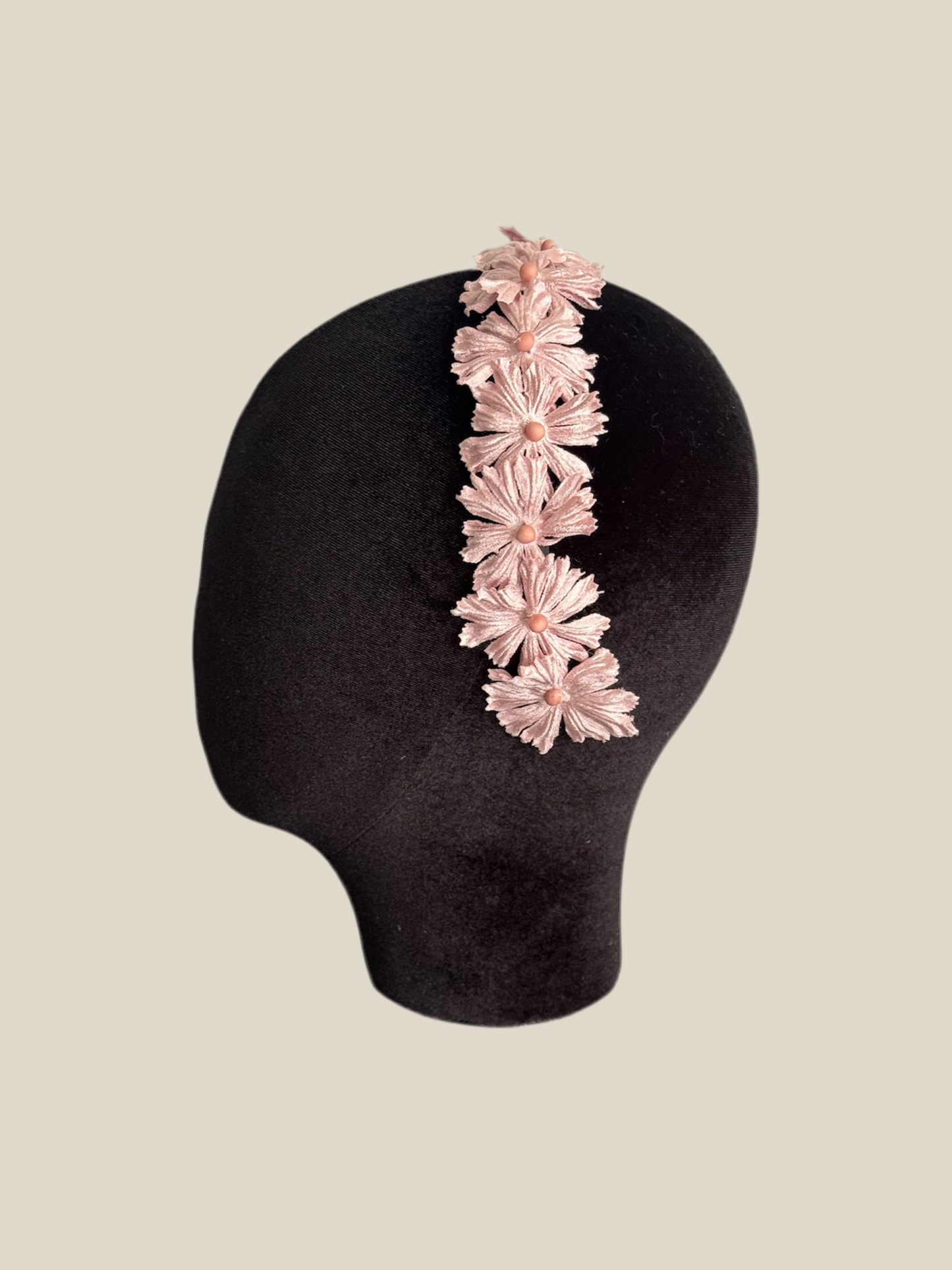 Diadema Margarita rosa claro mini