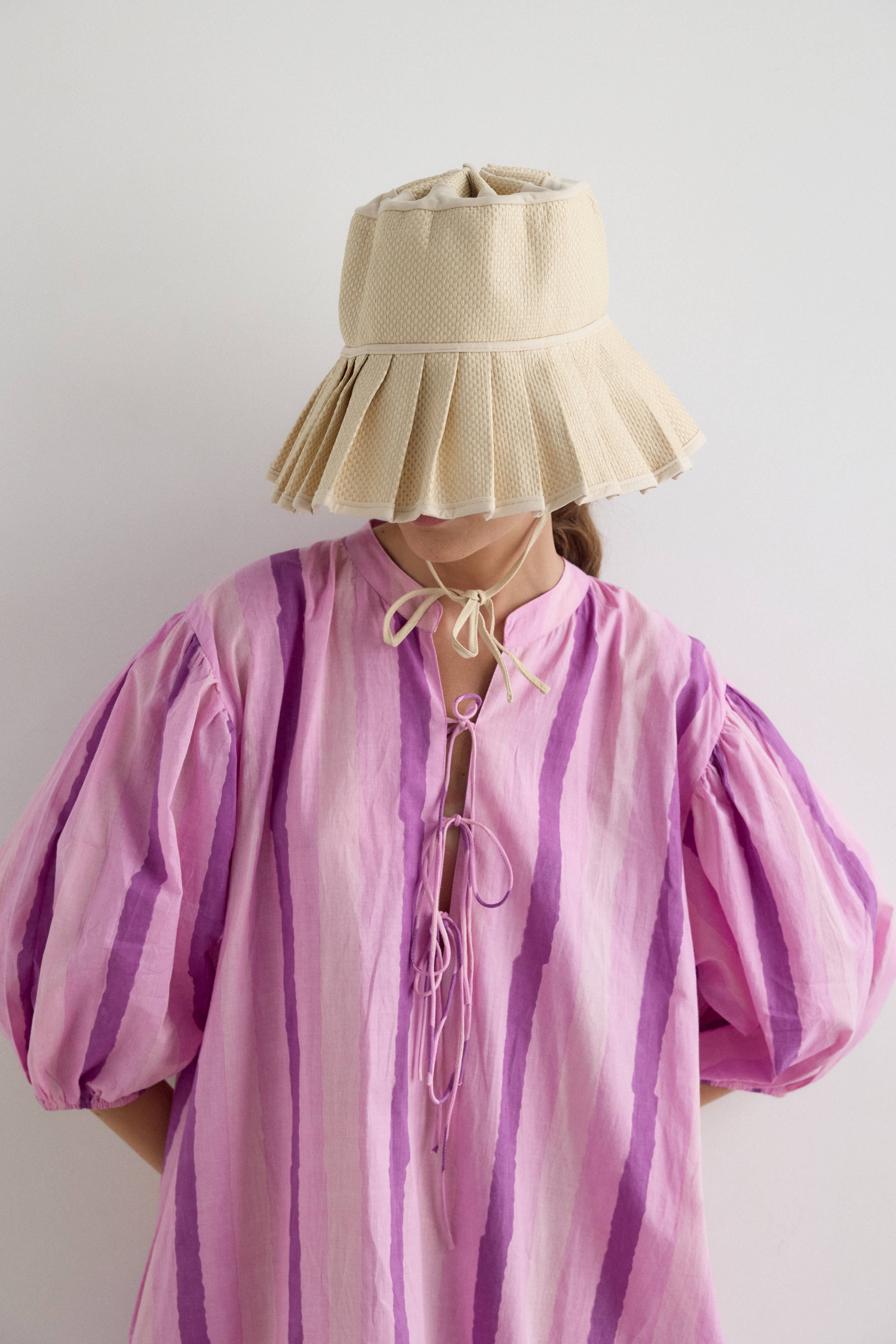 Beige Umbrella Hat