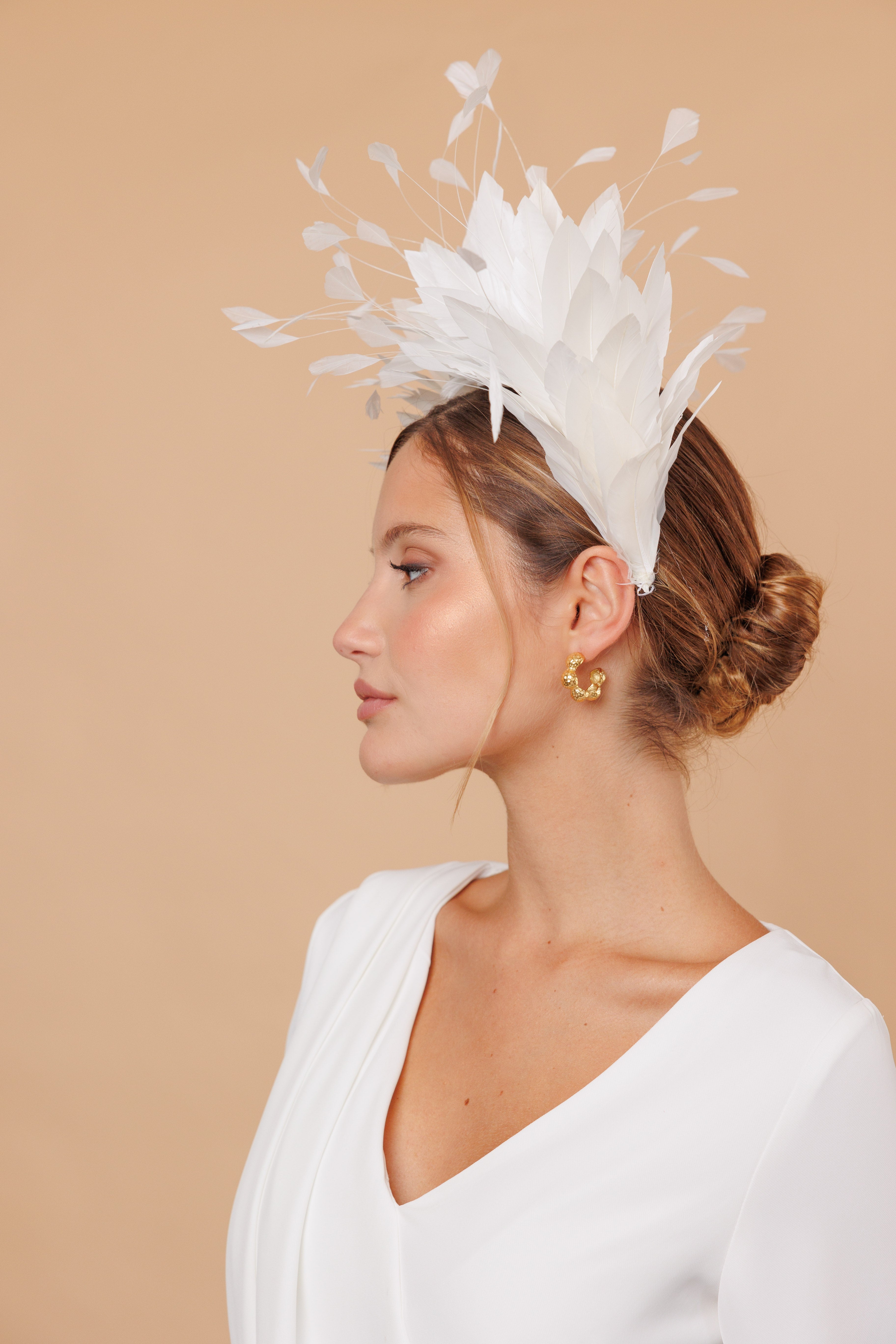 Diadema Avestruz blanca