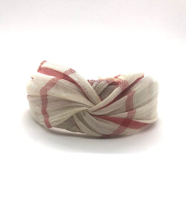 Baroness beige and red headband