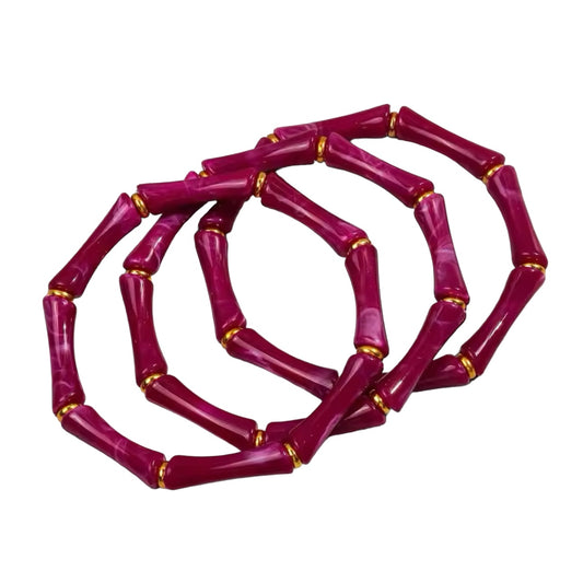 Garnet Puzzle Bracelet