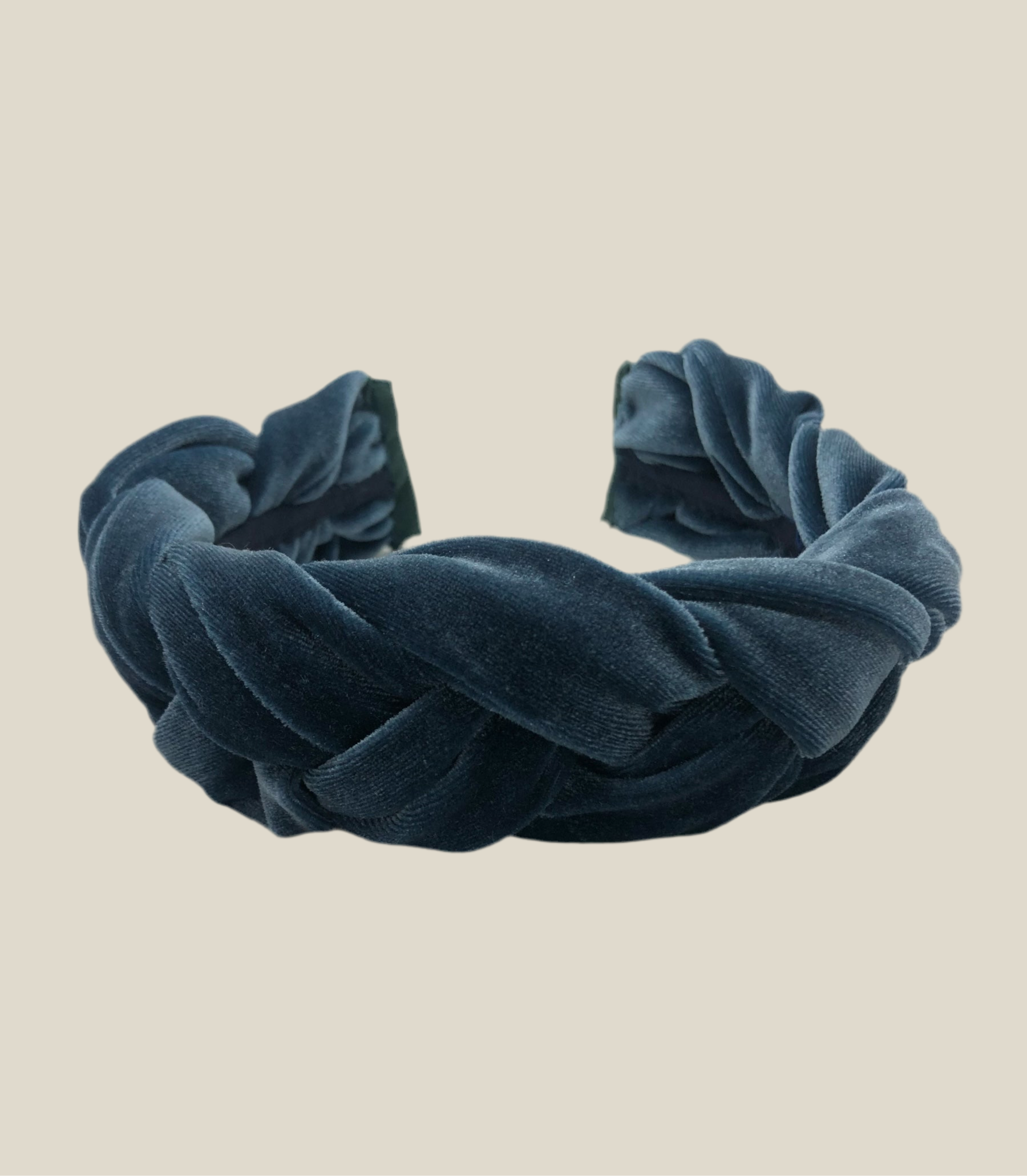 Diadema Infanta terciopelo petróleo