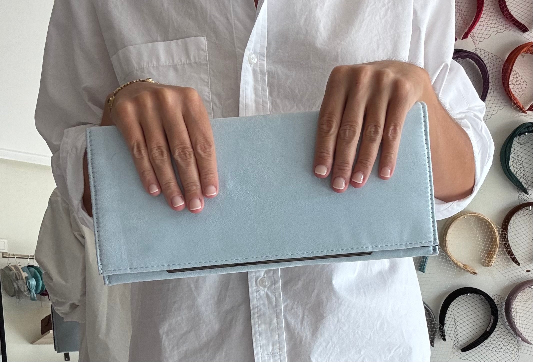Light Blue Folio Bag