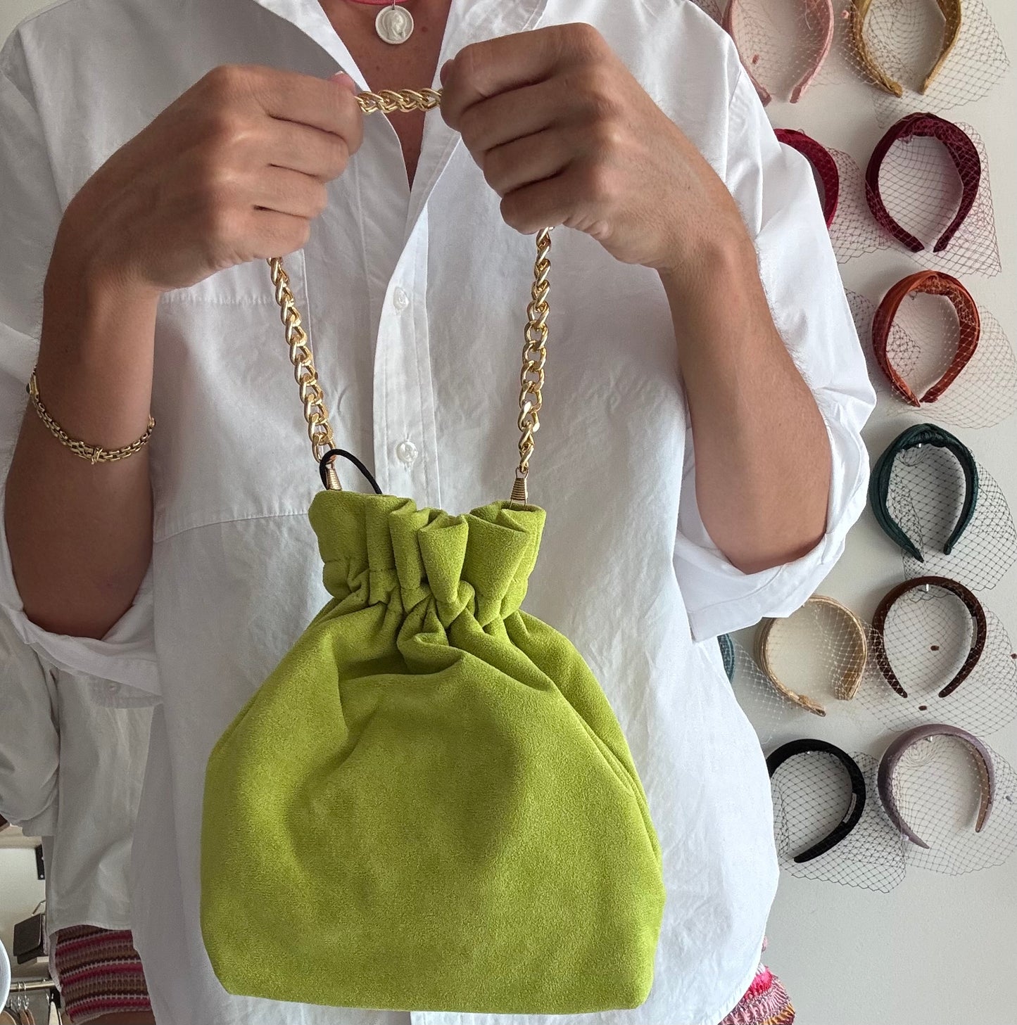 Bolso Bombonera verde lima