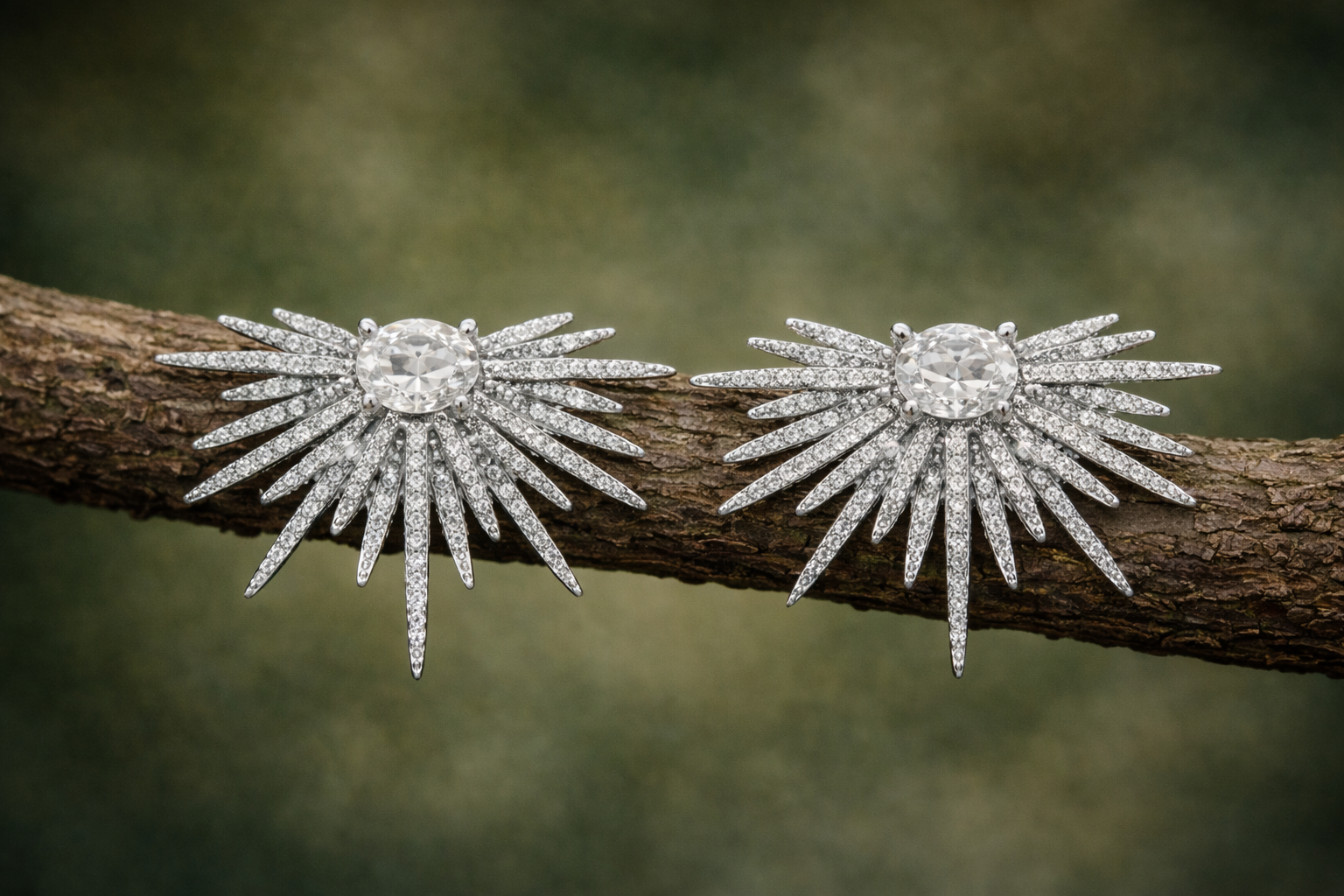 Pendientes Rey plata