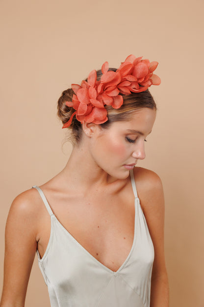 Orange Halfpetals Headband