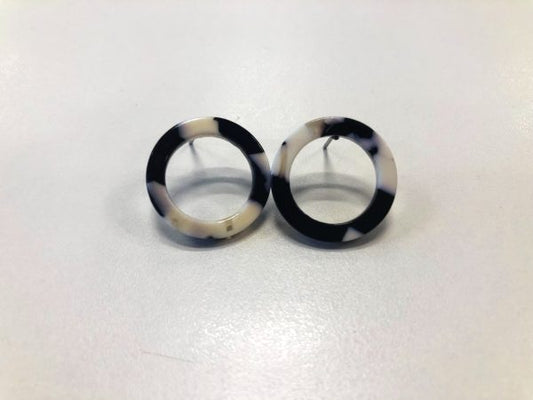 Black and White Earrings