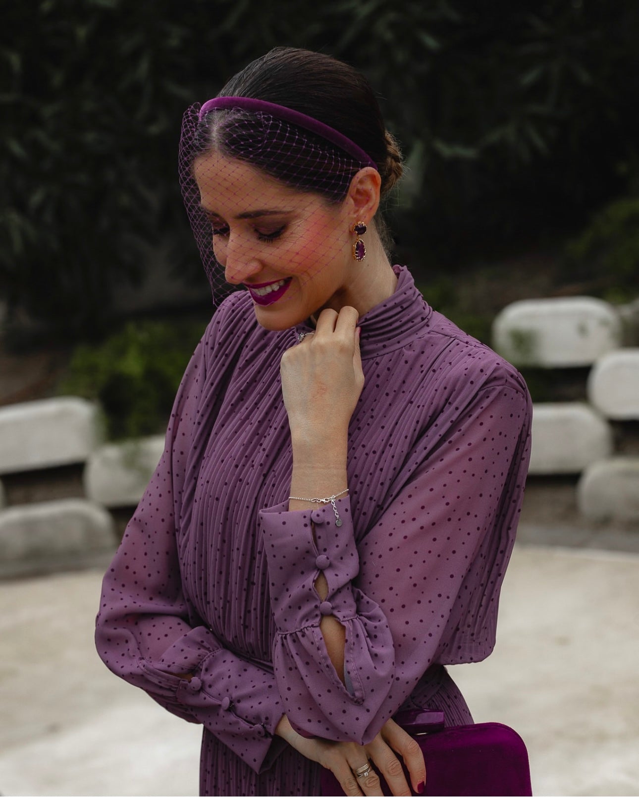 Diadema Carolina petite berenjena