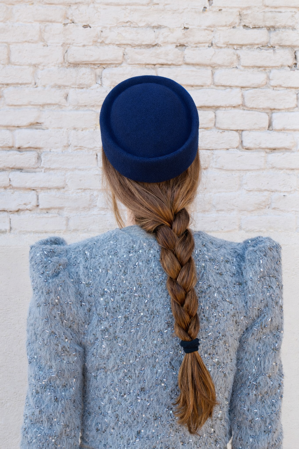 Tocado Casquete Jackie marino mini