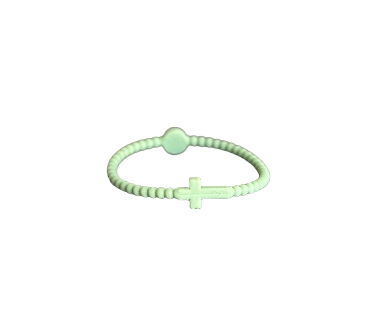 Pulsera Cruz verde manzana