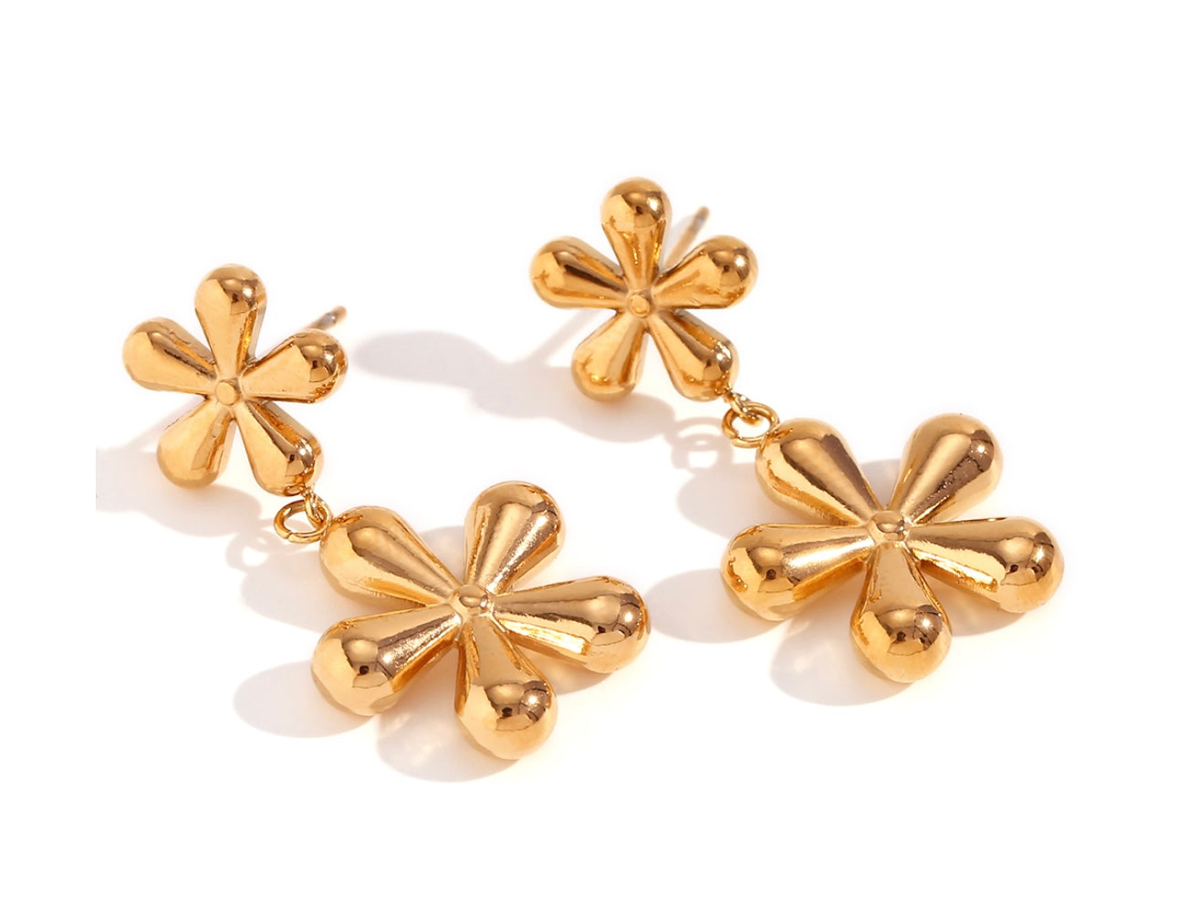 Pendientes Blumen oro