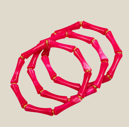 Pulsera Puzzle fucsia