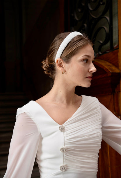 Diadema Florecitas blancas