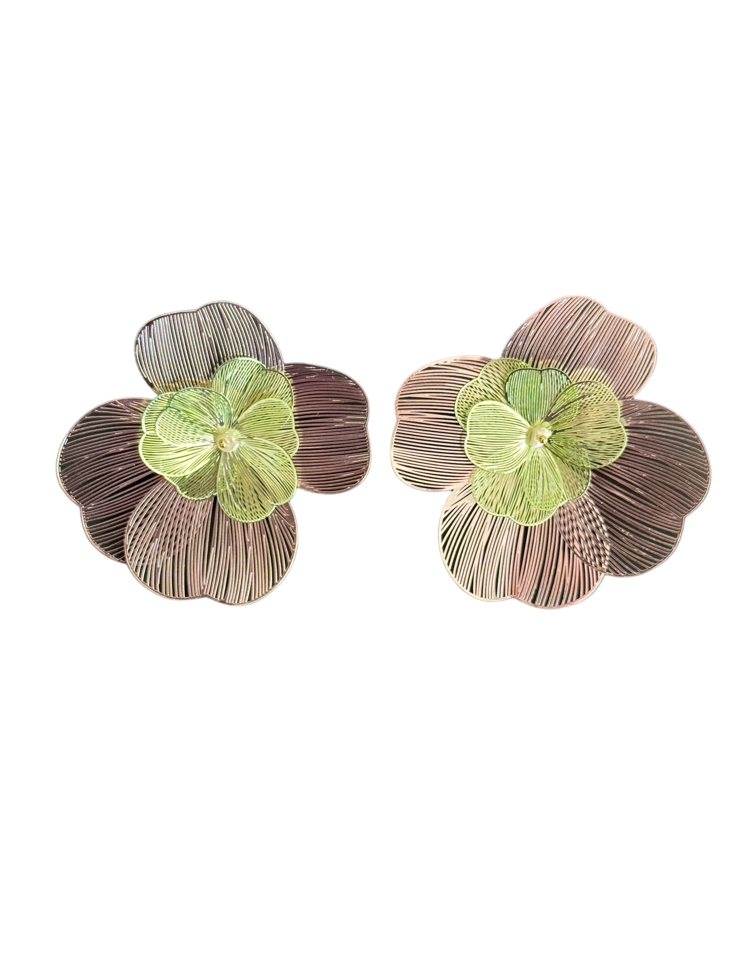 Pendientes Gardenia rosa