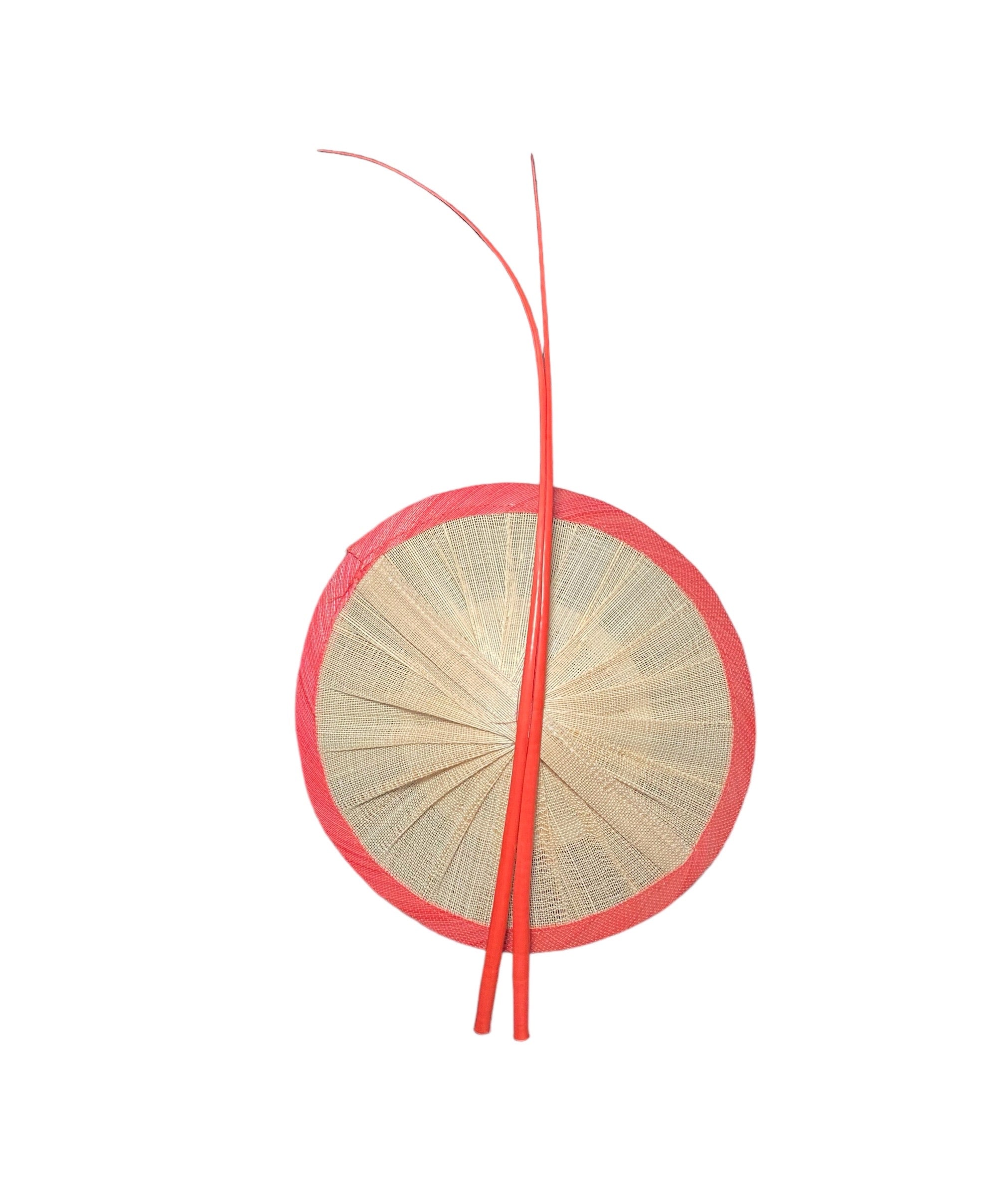 Tocado Osaka beige y rojo