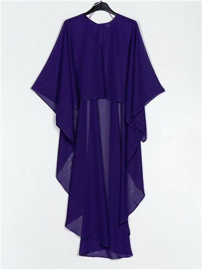 Purple midi cape 